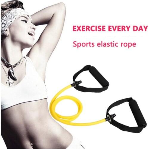 120cm Yoga Pull Rope Elastic Resistance Bands Fitness Crossfit Workout Exercise Tube Practical Training Rubber Tensile Expander