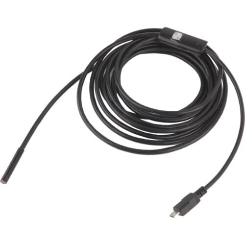 5.5mm Endoscope Camera HD USB Endoscope with 6 LED 1M Soft Cable Waterproof Inspection Borescope for Android PC DFDF