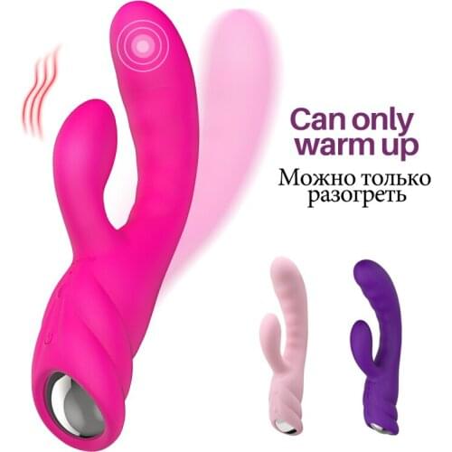 G Spot Rabbit Vibrator Dildo for Women 7 Modes Double Vibrator Soft Bendable Vagina Clitoris Stimulator Massager Adult Sex Toys