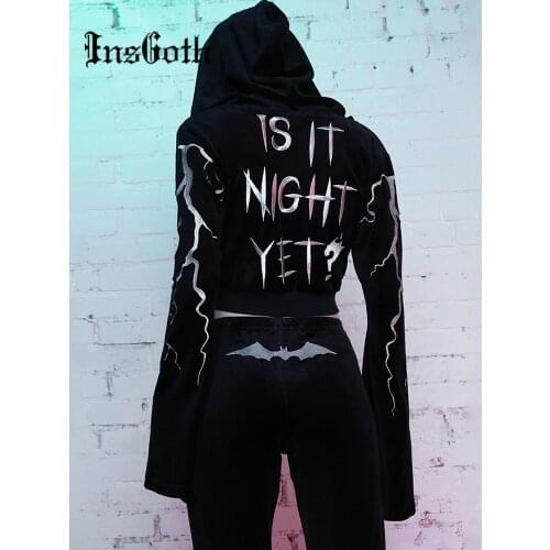 INSGOTH Hooded Sweatshirts For Women
