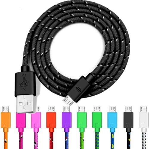 Micro USB Cable Nylon Braided Fast Charging Microusb Data Charge Cord Wire For Xiaomi Samsung Android Kindle Mobile Phone Cables