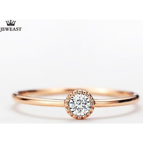 18K Gold Pure Gold Ring Real 18K Gold Solid Gold Rings Beautiful Upscale Trendy Classic Party Fine Jewelry Hot Sell New 2020