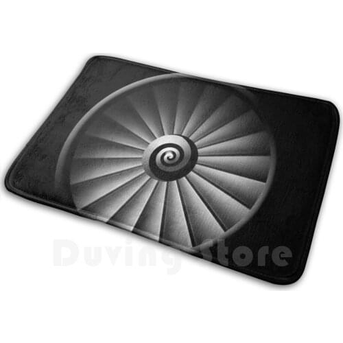Jet Engine Mat Rug Carpet Anti-Slip Floor Mats Bedroom Fan Nose Aeroplane Aviation Prop General Blade Pilot Transportation Aero