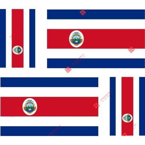 Hot Sell Personality 4x Costa Rica Flag Decals Sticker Bike Car Vinyl Helmet Racing Helmet Laptop Stickers