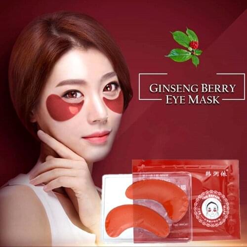 Red Ginseng Eye Serum Essence Mask Face Anti Wrinkle Gel Sleep Gold Mask Eye Patches Moisturizing Under Eye Mask Care