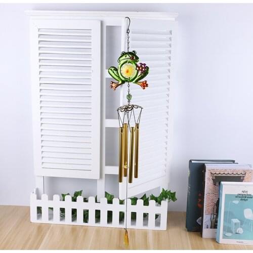Metal Frog Wind Chimes Home Decoration Glass Painted Hanging Ornaments Outdoor Yard Garden Wedding Curtain Chandelier Pendant