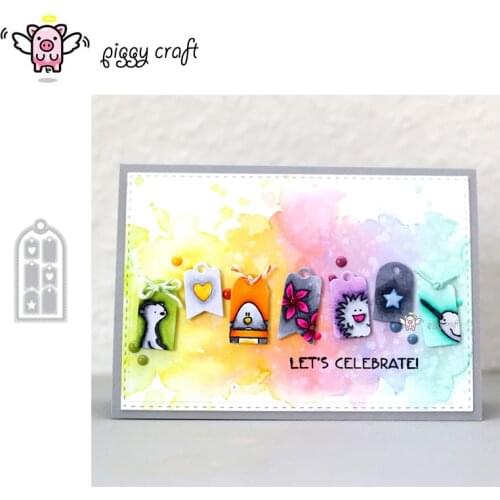 Piggy Craft metal cutting dies cut die mold Lovely tag decoration Scrapbook paper craft knife mould blade punch stencils dies