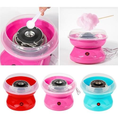 Mini Cotton Candy Maker Machine Floss Sugar Electric Carnival EU Plug Pink