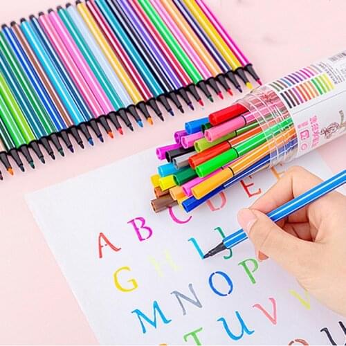 Cartoon Washable Watercolor Pen Colour Pen Set For Kids DIY Drawing Painting Art Marker Pens