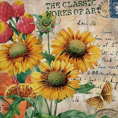 Throw Pillow Case Sunflower Printing Decorative Cushion Covers Pillowcases for Sofa Home Bedroom Decor