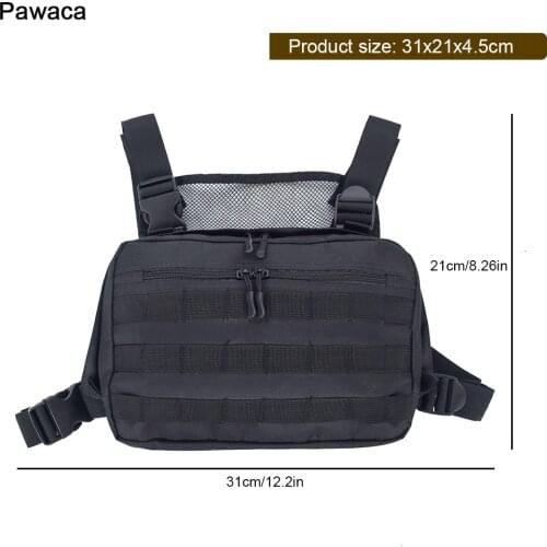 Pawaca Brand Chest Rig Waist Bag Functional System MOLLE Tactical Chest Bag Cross 600D Encrypted Oxford Shoulder Waist Pack