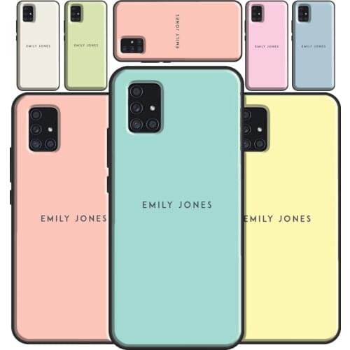 Personalised Custom Pastel Name Case For Samsung A32 A12 A42 A52 A72 A02 A10 A20 S A40 A50 A70 A21S A20e A31 A41 A51 A71