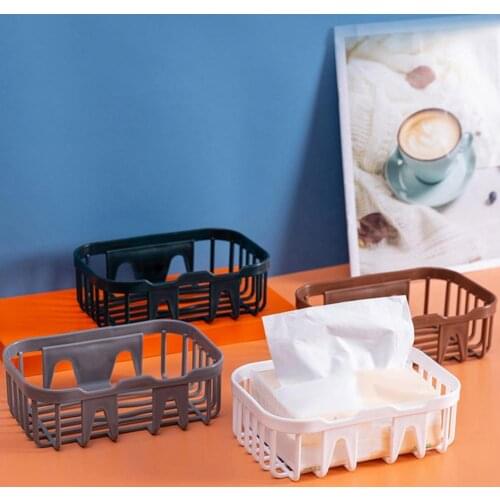 Good Ventilation Bathroom Shelf Wall-mounted PP Toilet Paper Rack Bath Tray Kitchen Accessories