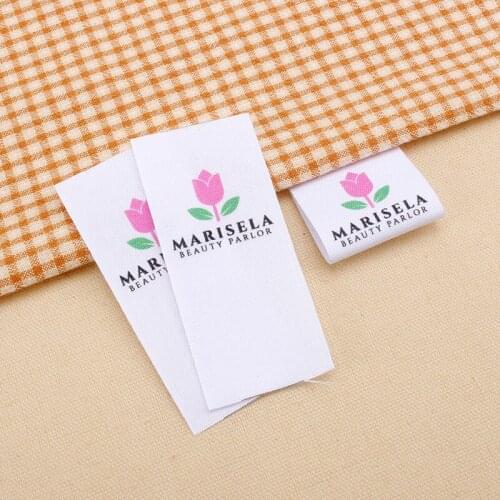 Custom Clothing Labels, Personalized Brand, Cotton Ribbon Labels, Logo or Text , Custom Design (MD0429)