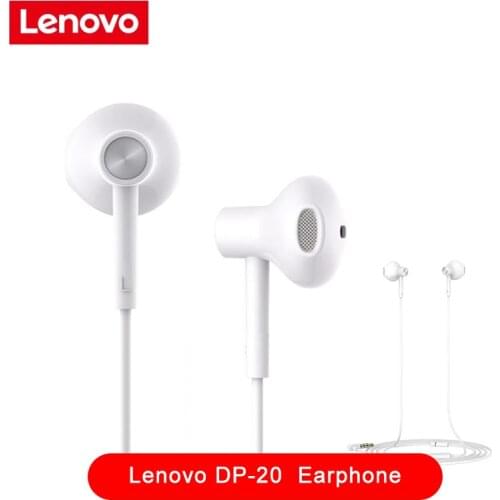 Lenovo DP20 Wired In Ear Earbuds Volume Control 3.5mm jack wired control HiFi Earbuds Earphone