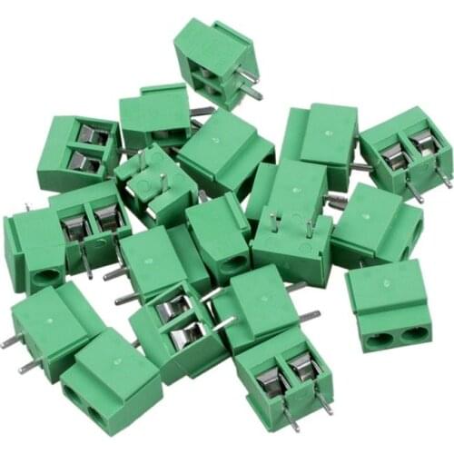 T-Best In Aliexpress promotion 20pcs 2 Pole 5mm Pitch PCB Mount Screw TermInal Block 8A 250V