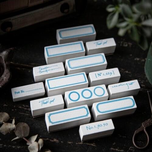Vintage Postcode Label Decoration Stamp Wooden Rubber Stamps For Scrapbooking Stationery DIY Craft Standard Stamp