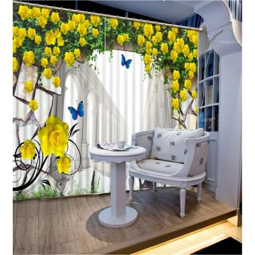 High Quality Costom Modern 2016 Fashion 3D Home Decor Beautiful three-dimensional yellow flower