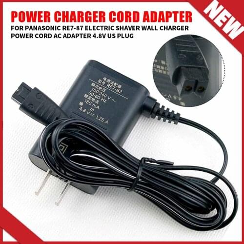 4.8V 1.25A US Plug RE7-87 For Panasonic Shaver Razor Charger Wall Charger Power Cord AC Adapter