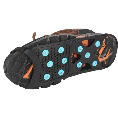 1 Pair 11 Studs Anti-Skid Ice Gripper Spike Winter Climbing Anti-Slip Snow Spikes Grips Cleats Over Shoes Covers Crampon New