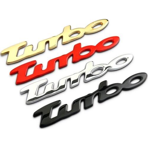 1 PCS 3D ABS Car TURBO Emblem Rear Trunk Badge car sticker for Audi BMW Ford Skoda Seat Hyundai Car Styling