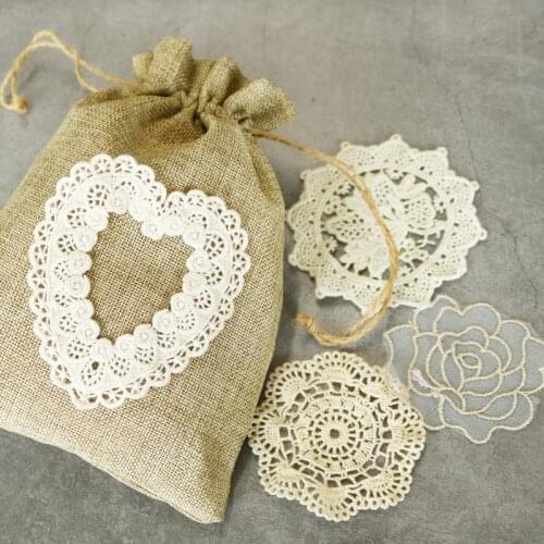 2pcs Flower Lace Patch Embroidery Cloth Applique Patch Lace DIY Handmade Sewing Delicate Water Soluble Embroidery Lace Patches