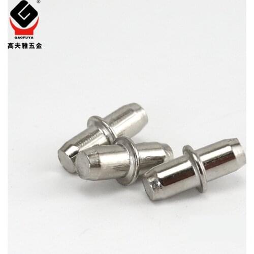 20Pcs Metal Cabinet Wardrobe 5mmx15/16mm Shelf Support Pins Studs Pegs Silver Tone