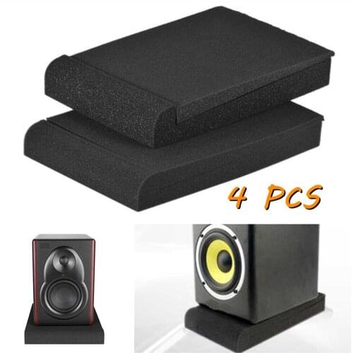 4Pcs Studio Monitor Isolation Pads High Density Acoustic Foam For Most Speaker Stands Piano Room Sound Reinforcement Cushion