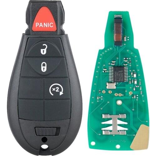 433MHz 4 Buttons Remote Car Key Fob with Chip GQ4-53T Fit for Dodge 2013 - 2017 DODGE RAM 1500 2500 3500