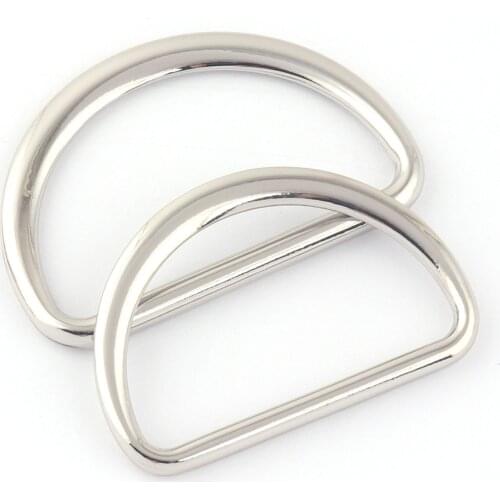 45/50mm Silver Slide D Ring Adjustable Buckle Dog Collar Supply Purse Bag Handbag Clasp Leather Webbing Belt Strap Buckle
