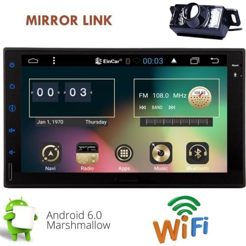 7" Capacitive Touchscree Android 6.0 Car No DVD Player 2 Double Din Car Stereo GPS Autoradio Bluetooth Wifi Radio+Free Camera