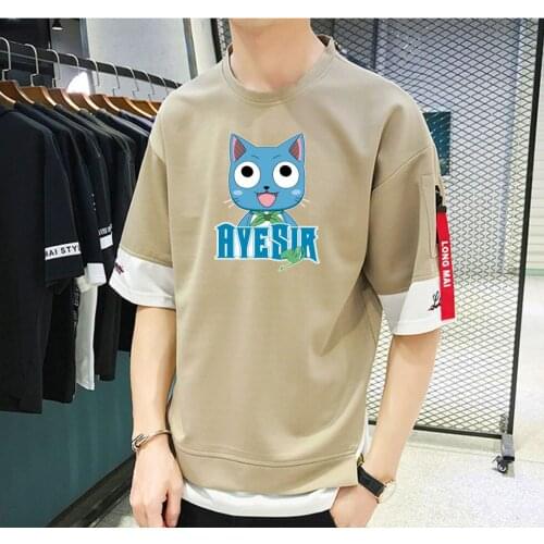 Japan Anime Fairy Tail T-shirt Unisex Manga Streetwear T-shirt Casual Short Sleeve Teenagers Custom Printed Tee Shirt