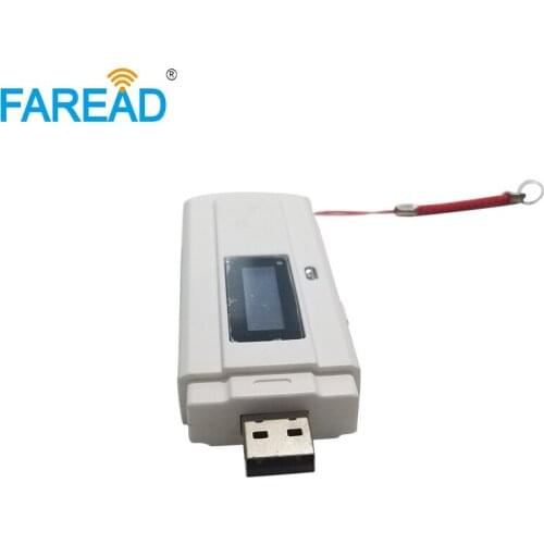 X1pc RFID pocket Reader 134.2kHz FDX-B USB mini pet scanner easy to carry+ x2pcs microchips as free sample for testing