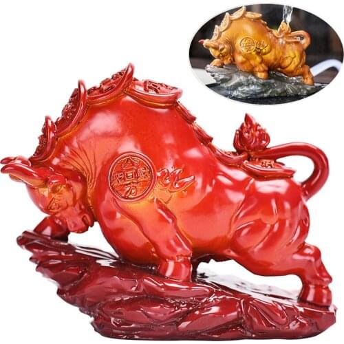 Creative Color Changing Tea Pet Bull Tea Set Decoration Discoloration In Hot Water Ceremony Tea Animal