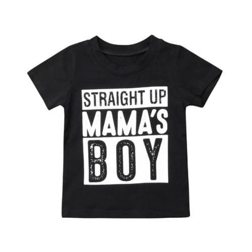 Summer Child Baby Boys T-shirt Casual Shirt Letter Tops Short Sleeve Tee Toddler Kids Cotton Clothes Tops Baby 1-6T
