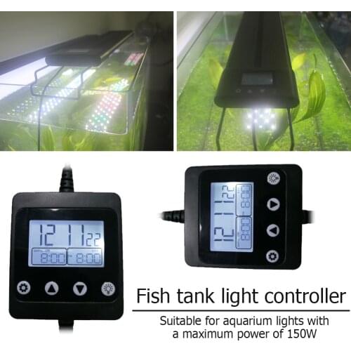 2021 New Aquarium LED Light Controller Dimmer Modulator with LCD Display for Fish Tank Intelligent Timing Dimming System New