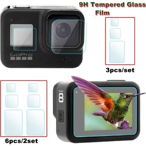 NEW Tempered Glass Screen Protector For Gopro Hero 8 black Sport Camera Screen Protector Film Tempered Glass Camera Accessories