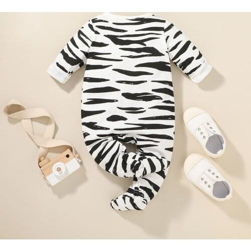 Autumn Leopard Print Crawling Clothes Baby Boy Girl Fashion Long Sleeve Jumpsuit Childrens Clothing