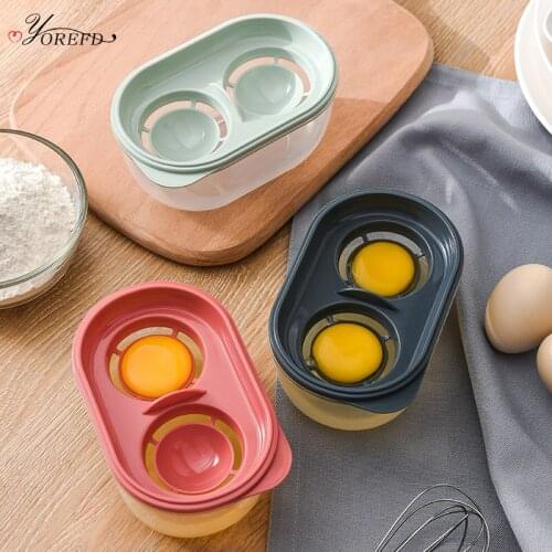 OYOREFD Creative Kitchen Double Grid Egg Separator Eco Friendly Egg Yolk Divider Tools Kichen Accessories Tools Cooking