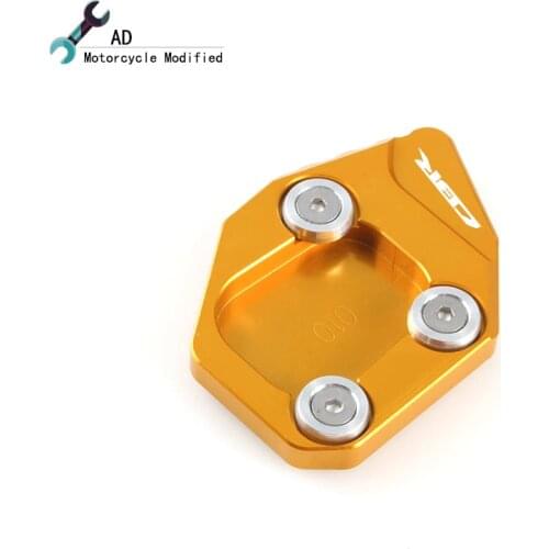 Moto Stand Pads Parts for Honda CBR600RR 2007 2008 2009 2010 Side Stand Plate Enlarger Kickstand Extension Motocross Accessories