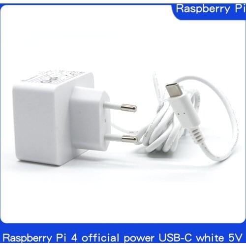 Raspberry Pi 4 official power USB-C white 5V 3A 1.5m 18 AWG power plug for Raspberry Pi 4 Model B