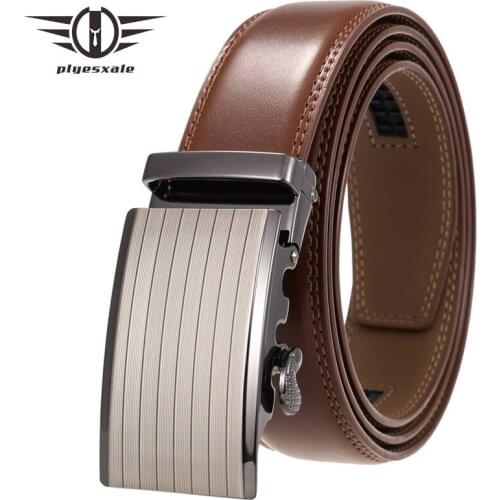 High Quality Genuine Luxury Leather Belts for Men Strap Male Black Dark Brown Automatic Buckle Belts Famous Brand Belt B439
