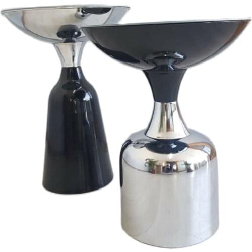 Light Luxury Living Room Stainless Steel Marble Round Side Table Console Table Simple Modern Corner Sofa Small Tea Table 2 piece