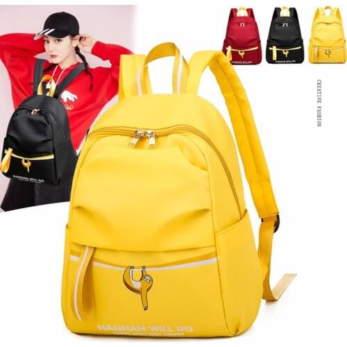 Backpack college alphabet creative women simple youth travel leisure school bag for teenage girls multi pocket shoulder female