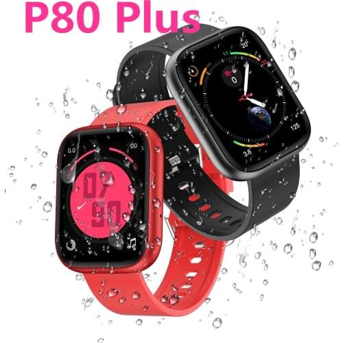 P80 Plus 1.75 inch Smart Watch Women Men Sports Fashion IP68 Waterproof Activity Fitness Tracker Heart Rate BRIM Smartwatch