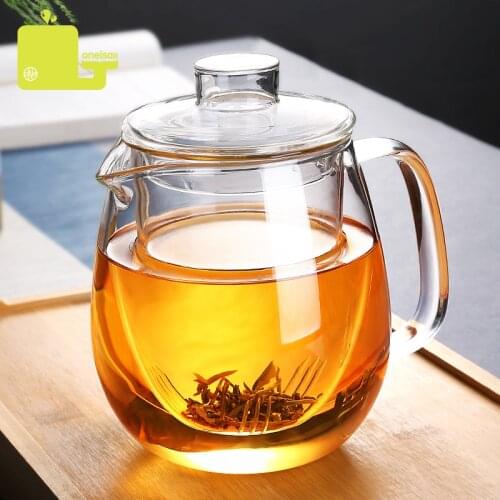 Glass Teacup With Infuser ONEISALL Glass Tea Pot And Cup Set Heat Resistant Glass Teapot With Filter Puer Tea Flower Teapot