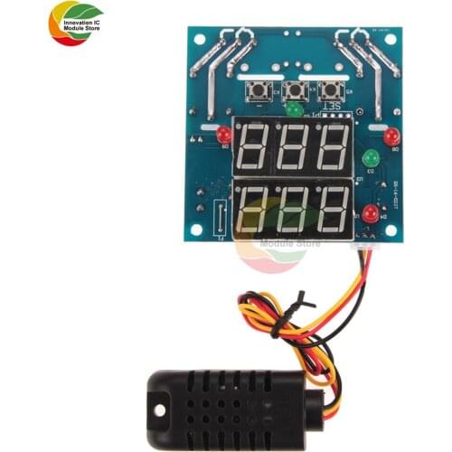 AC/DC 12V Intelligent Temperature Humidity Controller Relay Thermostat Capacitive Temperature and Humidity Controller Board DIY