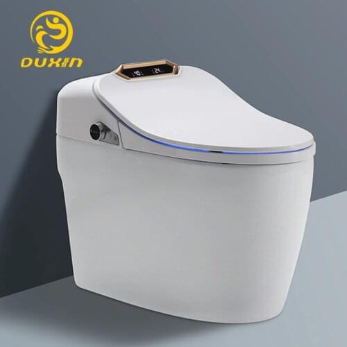 Intelligent toilet with hidden tank no water pressure limit 110V HD display voice play European plug U.S. plug automatic flushin