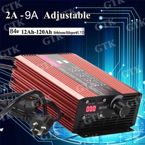 84V 2- 9A Adjustable current charger 27S 98.5V lifepo4 23S 96.6V lithium ion 35S 98V LTO 2A 4A 5A 6A 8A 9A 7A smart charger