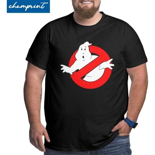 Ghost Busters T Shirt Men Humorous T-Shirts Crew Neck Ghostbusters Movie Big Tall Tees Short Sleeve Tops Plus Size 4XL 5XL 6XL